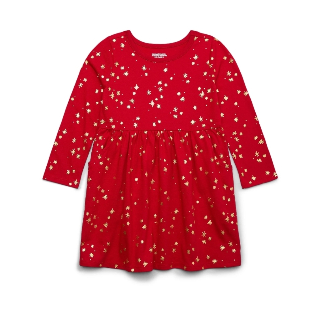 Granimals. Girls Holiday Dress. Red with Gold. Sizes: 18 months, 2T & 3T. NWT.